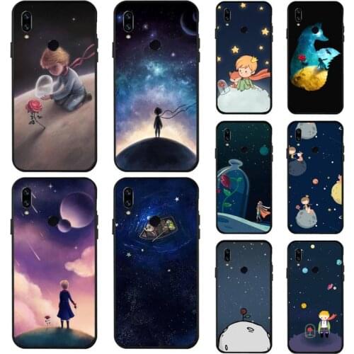 Black Cover Lovely little prince Phone Case For Xiaomi Redmi note 8 9 pro 7 8T 9A 9S K20
