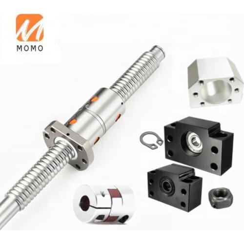 DFU3205 DFU3205-4 Heavy Load 32mm Diameter Rolling Thread Linear Motion Double Nuts Ball Screw For Industial Machine