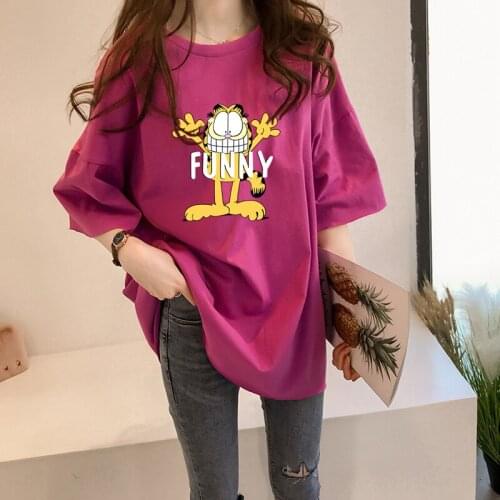 Womens T-shirt cotton mid-length short-sleeved t-shirt womens loose Korean half-sleeved spring coat summer 2020 new ins tide