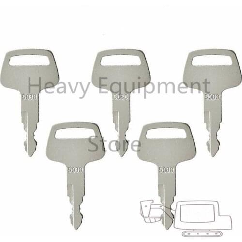 5 Pcs 5080 Ignition Key For IHI Excavator Heavy Construction Equipment