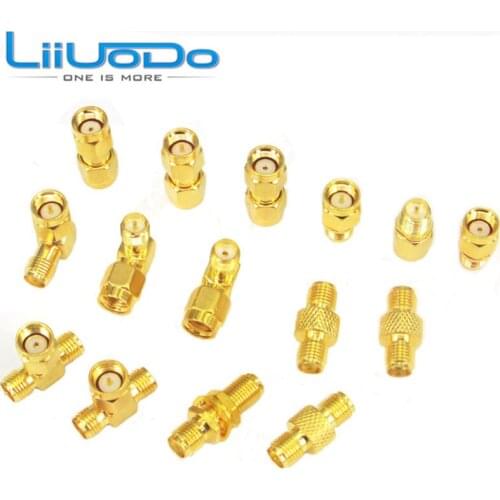10 Pieces SMA RF Adapter Kit SMA 15 Type Straight Nickel & Gold Plated SMA Male/Female