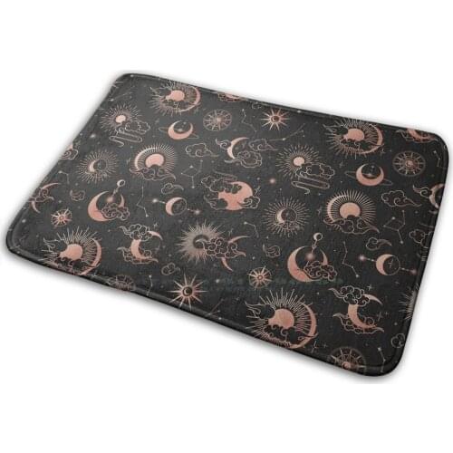 Moon And Sun Mat Rug Carpet Anti - Slip Bedroom Entrance Door Mat Sky Night Sign Sun Moon Star Cloud