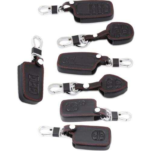 Leather Car Key Case Cover For Toyota Land Cruiser Prado Camry Prius Crown RAV4 CHR Highlander Corolla Yaris Key protect Shell