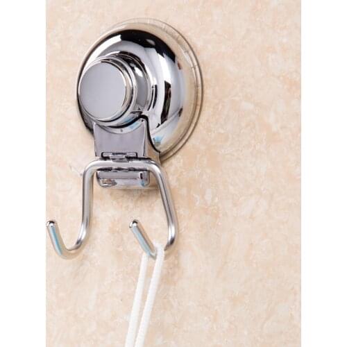Vacuum suction cup hook creative suction cup hook strong suction cup double hook bathroom hook kitchen seamless hook