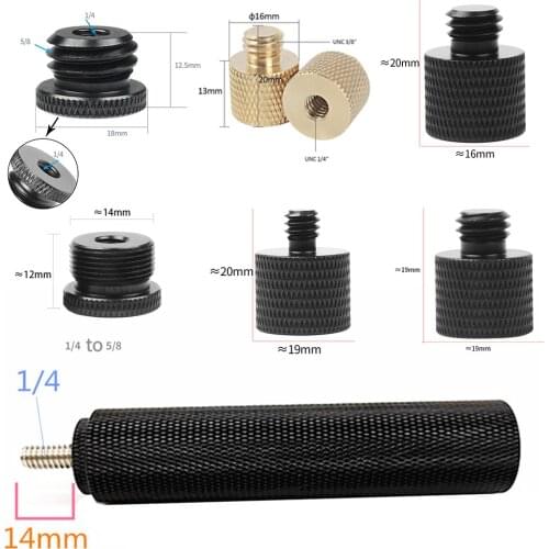 Metal Screw Mount Adapter 1/4" 3/8" 5/8 M10 M4 Thread Female to Male Tripod Plate Flash Light Mic Converter for SLR Camera Stand