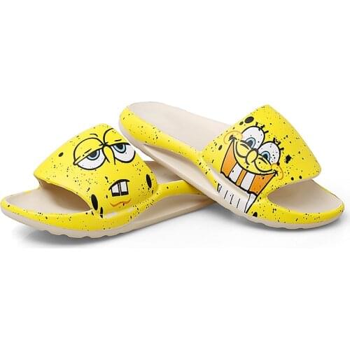 New Mens Summer Slides Breathable Cool Beach Sandals Flip Flops Fish Mouth Men Slippers Lightweight Bone White Plus Size 39-48