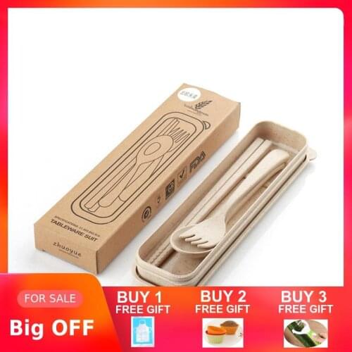 Portable Dinnerware Set Stainless Steel Tableware With Box For Kid Travel Picnic Cutlery Dinner Set Kitchen Accessories