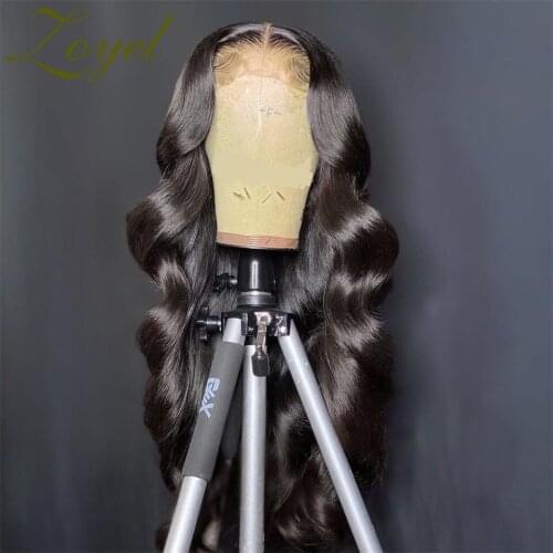 Zoyel Black Color Synthetic Hair Lace Front Wigs with Baby Hair Body Wave Glueless Lace Wigs with Pre Plucked For Women