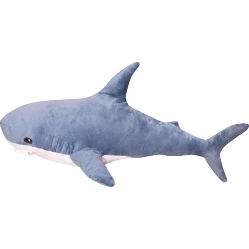1pc 80/100cm Plush Toys Stuffed Toy Shark Kids Children Toys Boys Cushion Girls Animal Reading Pillow for Birthday Gifts