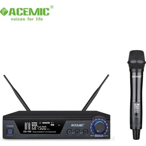 ACEMIC EX-100 Professional UHF Wireless Microphone Handheld Microphone For Karaoke Perform