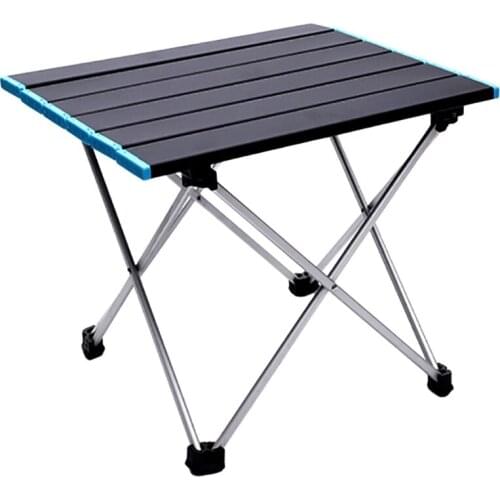 Outdoor Folding Portable Picnic Camping Table Aluminum Roll-up Table with Easy Carrying Bag Indoor Outdoor Camping