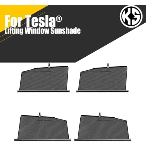 Car Lifting Window Sunshade For Tesla Model 3/S/X/Y Sun Shade Car Curtain Side Window Mesh Sun Visor Summer Protection Window