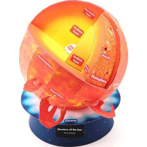 Sun Structure Natural Science Making Paper-cut Model DIY 3D Paper Card Model Building Set Educational Toys Science Model
