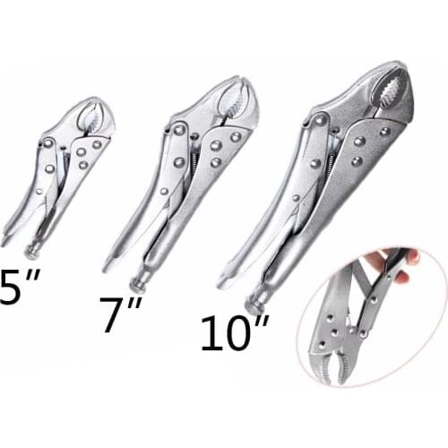 3pcs/set Carbon Steel Welding Tool Adjustable Jaw Pliers C Clamp Locking Mole Vice Grips Forceps forging emergency maintenance