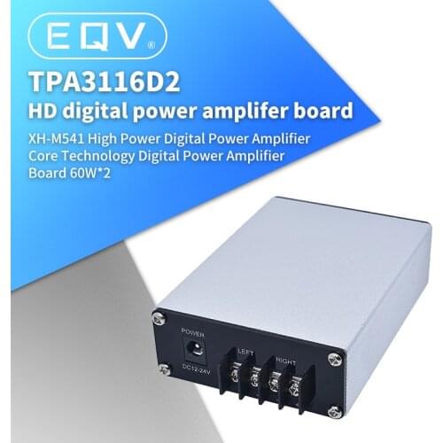 2x50W Class D HIFI Audio Amplifier Lossless Digital Power Amplifier Board Support Audio Input DC12-24V TPA3116D2