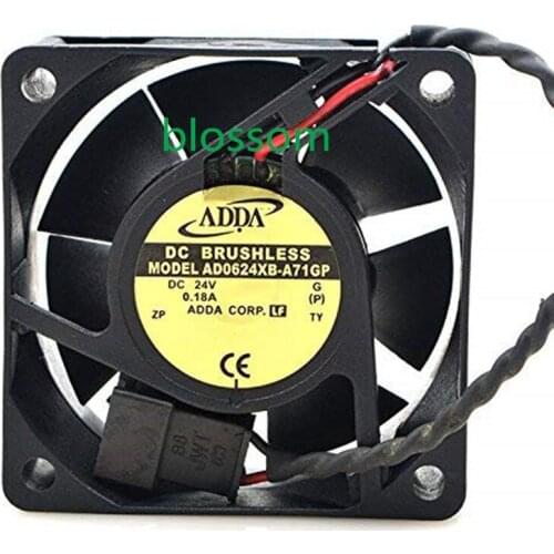 AD0624XB-A71GP 24V 0.18A 6025 2wire Cooling Fan 6months Warranty