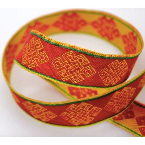 Embroidery jacquard webbing woven tape lace trim ribbon ethnic 2cm tribal boho DIY garment bag gift accessory retro oriental sew
