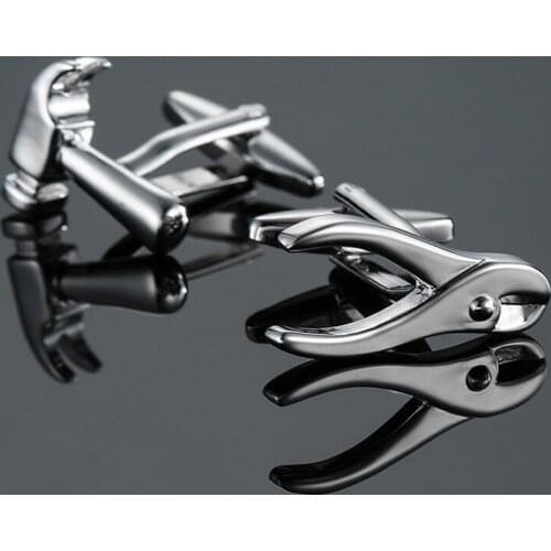 High quality vice Cufflinks New Fashion Jewelry Silver Cufflinks mens business shirt suit badge pin wholesale & retail