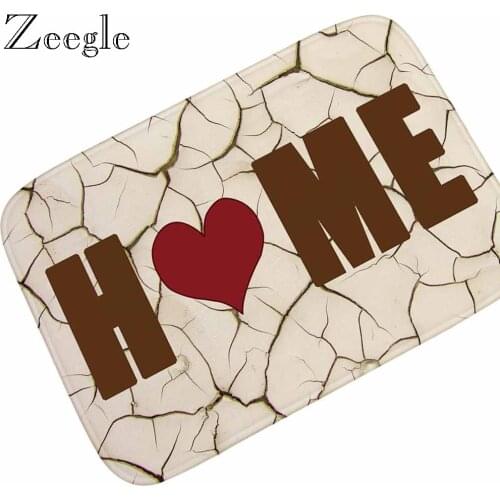Zeegle 3D Printed Bath Mat Door Mat Home Decor Mats Outdoor Absorbent Bathroom Rug Anti-slip Floor Carpet Kitchen Area Rug