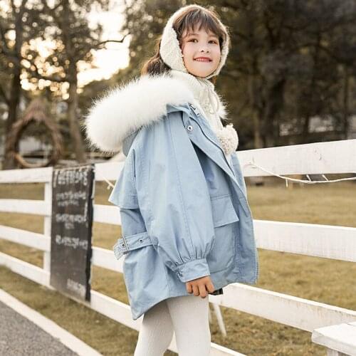 4Y To 16Y Kids and Teenage Girls 2020 Winter Clothes Thicken Coat Fashion Casual Children Warm Jacket New Baby Parka Coat, #9224