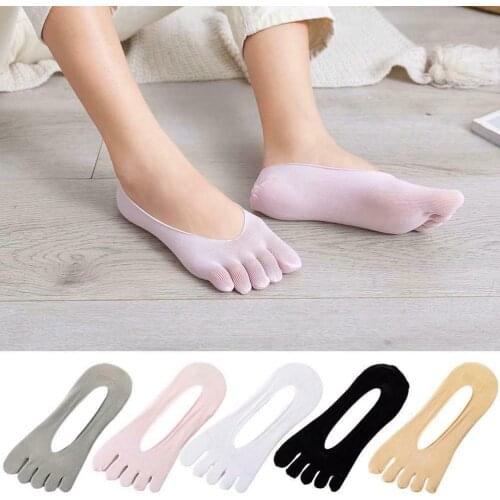 5 Pairs Five Toes Breathable Socks Low-Cut Liner Socks Summer Toe Separated Socks