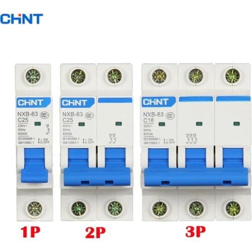 Circuit breaker NXB-63 1P 2P 3P 4P 1A 2A 3A 6A 10A 16A 20A 25A 32A 40A 63A 230V 220V 50HZ Miniature MCB NEW DZ47
