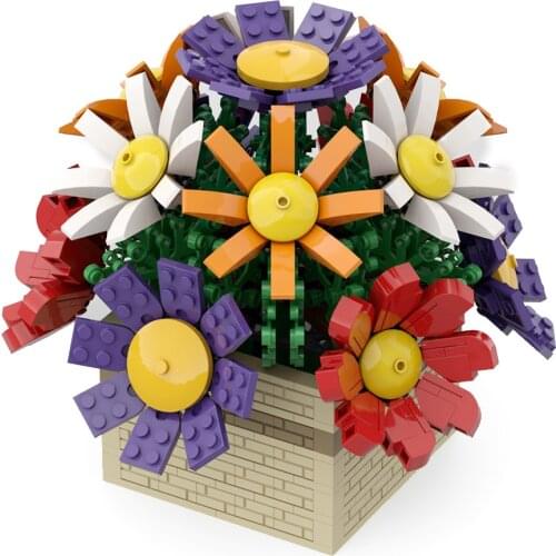 699Pcs Flower Bonsai Bouquet Building Blocks DIY Toy (Designed Authorized By Ben_Stephenson, Compatible With 10280 10281 40460)