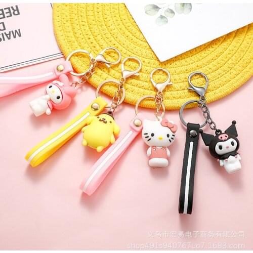 Sanrio hello kitty Cartoon Keychain Cinnamon Dog Keychain Backpack Pendant Girl Boy bag Keychain Gift