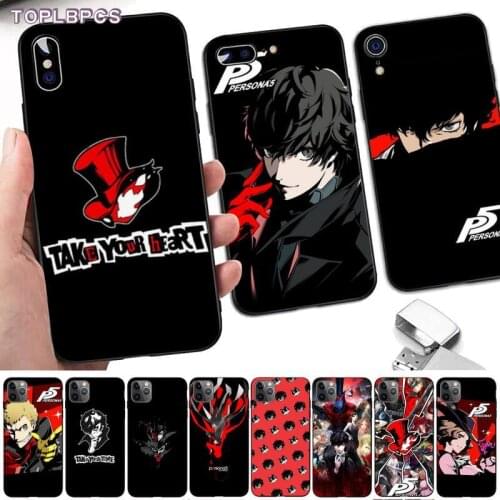 TOPLBPCS Persona 5 Take Your Heart Soft Phone Case Cover for iPhone 8 7 6 6S Plus X 5S SE 2020 XR 11 12 pro XS MAX