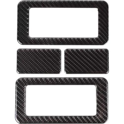 Carbon Fiber Car Rear Seat Switch Cover for Jeep Wrangler JK 2011-2017 Seat Adjust Switch Decorative Cover