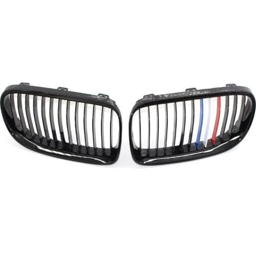 For BMW E92 3 Series 2010-2013 Front Kidney Grille Grill Gloss Black M-Color Red White Blue