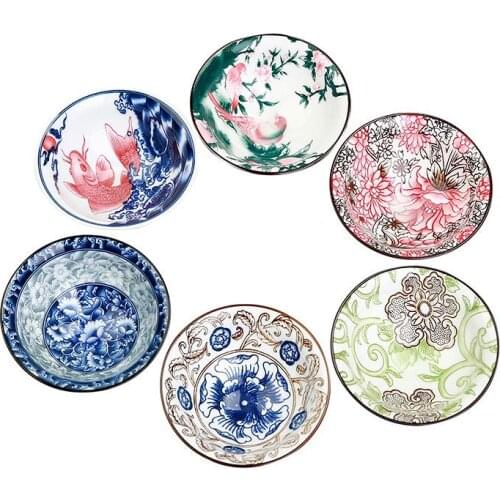 1pcs 80ml Chinese Tea Cup Ceramic China Kung Fu Tea Set Porcelain Tea Bowl Handpainted Ceramic Cup Pottery Drinkware Accessories