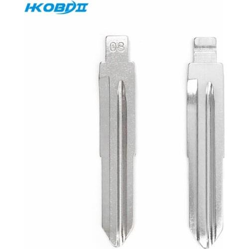 HKOBDII 2PCS/Lot 03# HD103 KD Blade VVDI Blade JMD Blade New Metal Uncut Flip KD Remote Car Key Blade #03 for Honda Remote Key