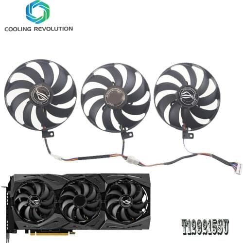 3pcs/set T129215SU 7Pin GPU Card Cooler Fans For ASUS ROG STRIX-GeForce RTX 2080 2080 Ti GAMING RTX2080 RTX2080Ti Fan
