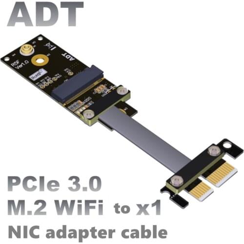 M.2 WiFi (Key A.E.) to PCIe x1 extender adapter extension cable 8G/bps (Max) M2 WiFi to PCI-e x1