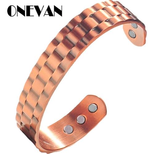Fashion Chain Bracelet Vintage Men Open Cuff Antique Copper Plated Jewelry for Men Party Wedding Engagement Accessories