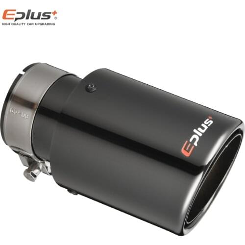 EPLUS Car Stainless Steel Muffler Tip Exhaust System Universal Crimping blue Decoration Exhaust Pipe Mufflers For Akrapovic
