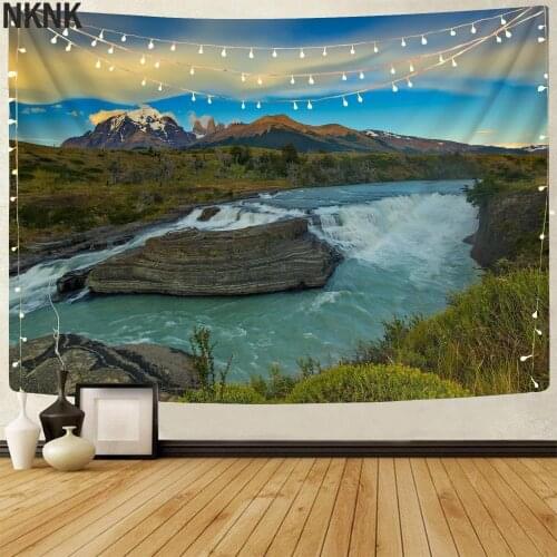 NKNK Natural Tapiz Scenery Rug Wall Mountains Home Tapestrys Plant Wall Tapestry Decor Boho decor Hippie New