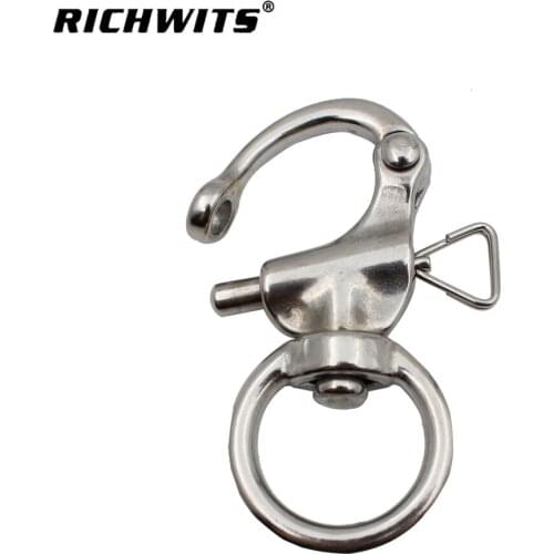 Stainless 316 Camera Strap Shackle Quick Release Swivel Shackle Marine Boat Anchor Chain Eye Shackle Swivel Snap Hook Hardware