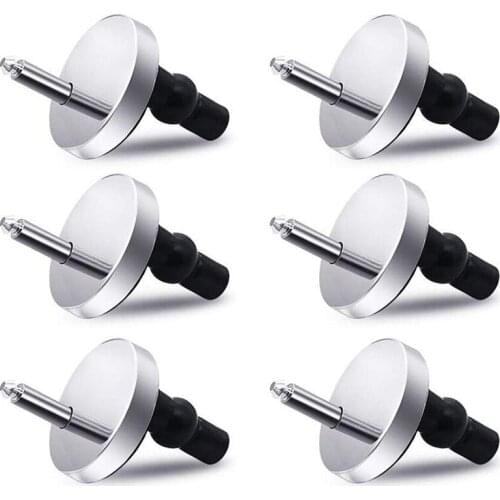 New Toilet Seat Hinge Fixings 6Pcs Quick Release Top Fix Nuts Screws Hole Fittings Expanding Rubber Screws with 50MM Base