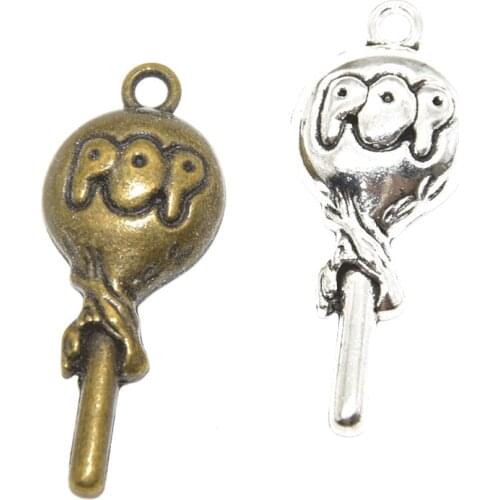 12pcs Alloy Metal Lollipop Charms Pop Pendants For Jewelry Making Diy Handmade Jewelry