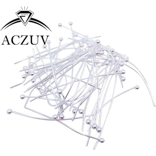 Silver Plated 20mm 25mm 30mm 35mm 40mm 50mm 2000pcs Metal Ball Head Pin DIY Jewelry Headpins Findings Accessories HPB002