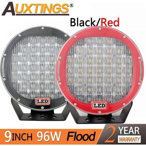 Auxtings 9'' 96W led work light Flood IP67 waterproof CE RoHS high power 4x4 offroad car 9 inch 96w Flood beam for Auto Jeep