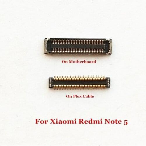 FPC Connector Plug LCD Display Screen On Flex Cable & On Motherboard Mainboard For Xiaomi Redmi Note 5