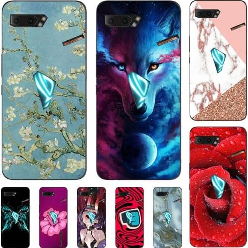 Silicone Cover for ASUS ROG Phone 2 ZS660KL Case Soft TPU Protective Phone Back Case Bumper Shell for ASUS ROG Phone II ZS660KL