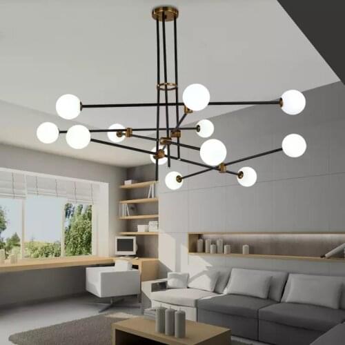 Sputnik Tube Chandelier lamp Dining room Kitchen Line Chandelier Lighting hanging lustre suspension lamp