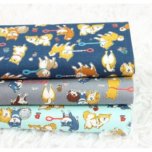 Handmade DIY Bag Print Half Yard Thicken Cotton Fabric with Cartoon Decoration Material 100% Cotton Brocade Fabric Other Fabric