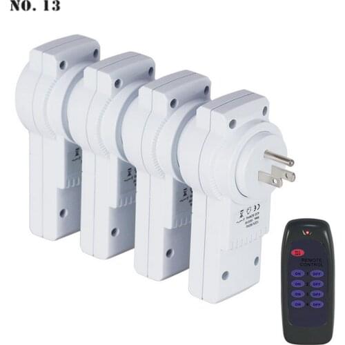 Wireless Remote Control Smart Socket EU UK French Plug Wall 433mhz Programmable Electrical Outlet Switch, Ratings: 120V, 15A