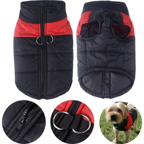 Waterproof Dog Clothes For Small Large Dogs Winter Pet Dog Coat Puppy Dog Vest French Bulldog Chihuahua Labrador Zipper Jacket