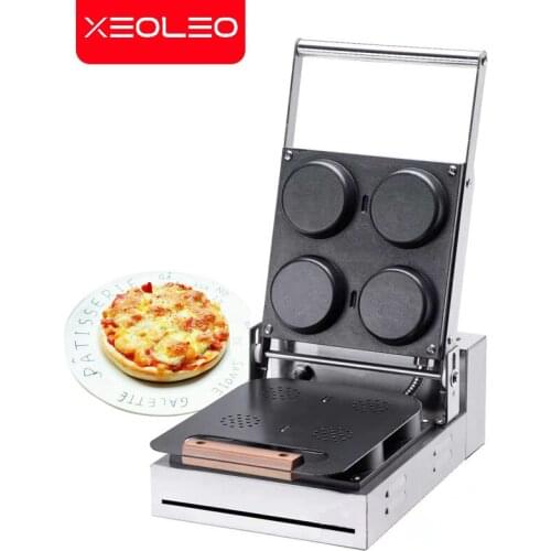 XEOLEO Pizza maker Crepe maker Commercial Pizza Maker 4 Mini pizza machine Multifunctional pizza pancake machine Non-stick 3000W